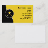 Cartes de visite personnels d'entraîneur (Devant / Derrière)