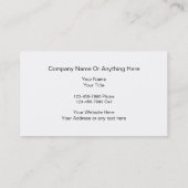 Cartes de visite personnels élégants (Dos)