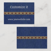 Cartes de visite personnels occidentaux faits sur (Devant / Derrière)