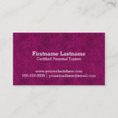 Cartes de visite personnels roses de forme (Dos)