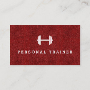 Cartes de visite personnels rouges de forme