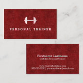 Cartes de visite personnels rouges de forme (Devant / Derrière)