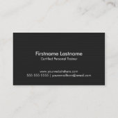 Cartes de visite personnels simples de forme (Dos)