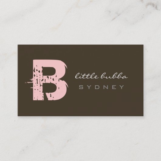 cartes de visite > peu de bubba [rose : chocolat] (Devant)