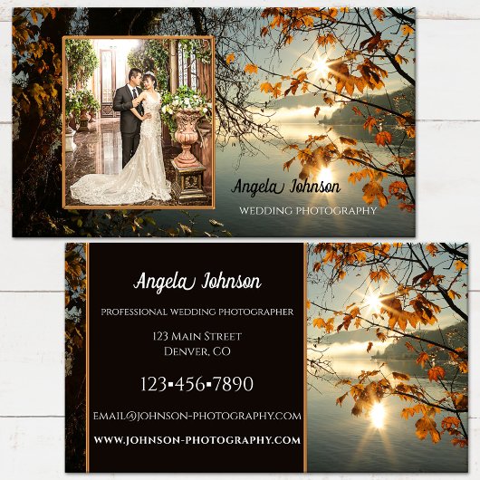 Cartes de visite photo d'automne