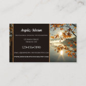 Cartes de visite photo d'automne (Dos)