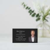 Cartes de visite photo du locataire immobilier mod (Debout devant)