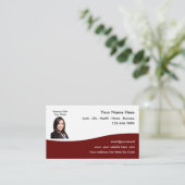 Cartes de visite photo modifiables de l'agent d'as (Debout devant)