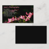 Cartes de visite photo personnalisés (Devant / Derrière)