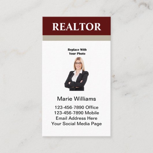 Cartes de visite photo professionnels (Devant)