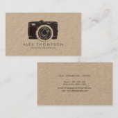 Cartes de visite photographes Kraft Vintage (Devant / Derrière)