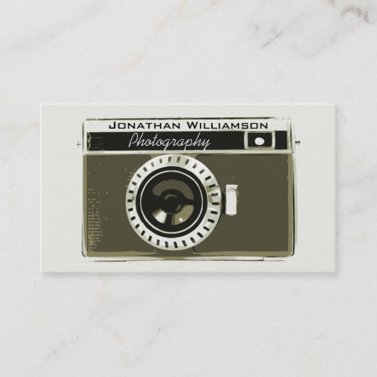 Cartes de visite photographiques Retro Grey (Devant)