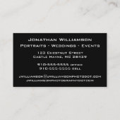 Cartes de visite photographiques violets (Dos)