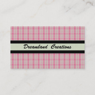 Cartes de visite PINK PLAID