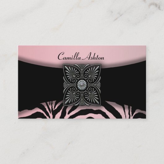 Cartes de visite Pink Zebra (Devant)
