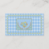 CARTES DE VISITE PIQUANTS - GUINGAN BLEU (Dos)