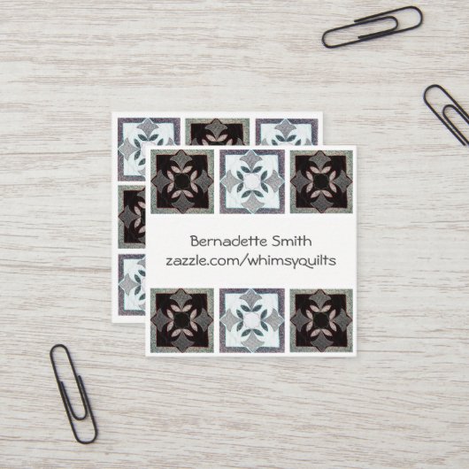 Cartes de visite piqués (Devant/Arrière en situation)