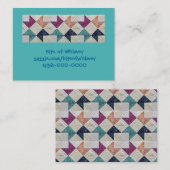 Cartes de visite piqués de batik (Devant / Derrière)