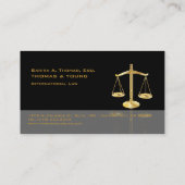 CARTES DE VISITE PixDezines BLACK+WHITE ATTORNEYS (Dos)
