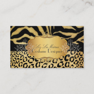 Cartes de visite PIXDEZINES IMPRIMÉ LÉOPARD+VÈZE+F