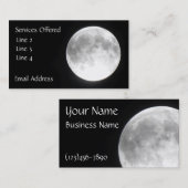 Cartes de visite Pleine lune (Devant / Derrière)