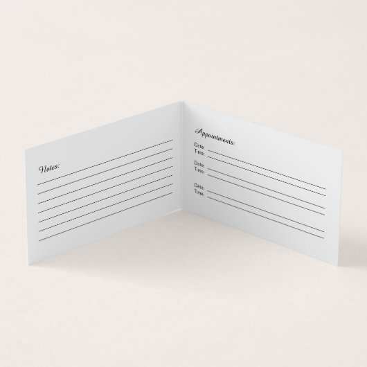 Cartes de visite pliés d'agent immobilier (Intérieur)