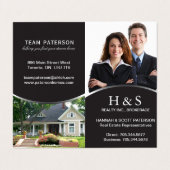 Cartes de visite pliés d'agent immobilier (Extérieur déplié)