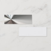 Cartes de visite pliés par argent en métal (Devant / Derrière)