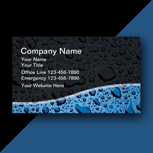 Cartes de visite plombier