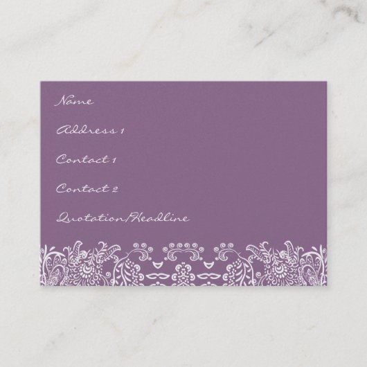 Cartes de visite Plum Love Birds (Devant)