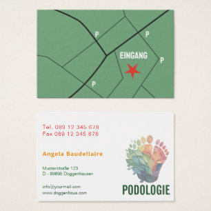 Cartes de visite podologie de soins des pieds