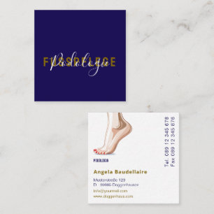 Cartes de visite podologie soins des pieds Carré