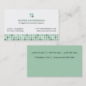 Cartes de visite point-point de point (Devant / Derrière)