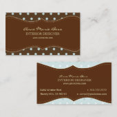 cartes de visite Pois au chocolat bleu (Devant / Derrière)