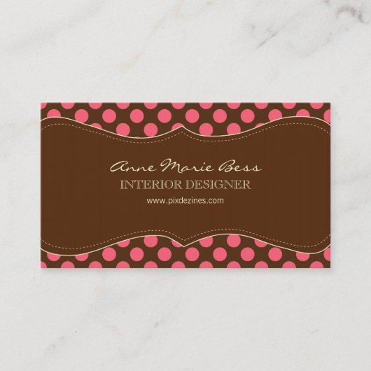 cartes de visite Pois au chocolat Raspberry (Devant)