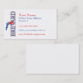 Cartes de visite politiques - Brevard Cie. la (Devant / Derrière)