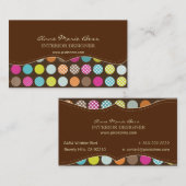 Cartes de visite Polka Dots Chocolate (Devant / Derrière)