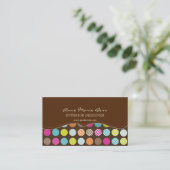 Cartes de visite Polka Dots Chocolate (Debout devant)