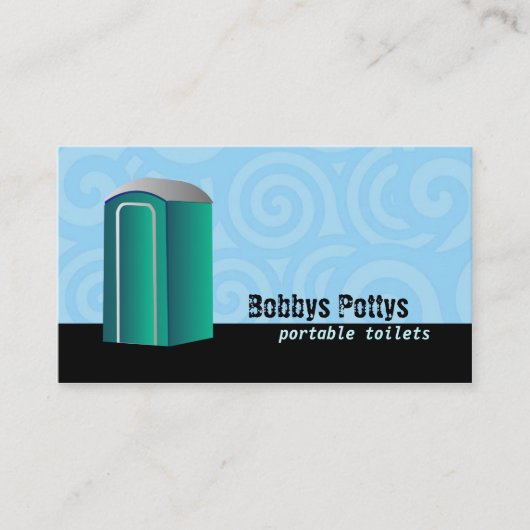 Cartes de visite portatifs de toilettes (Devant)