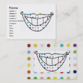 Cartes de visite potelés de sourire (Devant / Derrière)