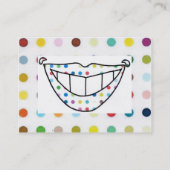 Cartes de visite potelés de sourire (Dos)