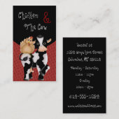 Cartes de visite : : Poulet et le pays de vache (Devant / Derrière)