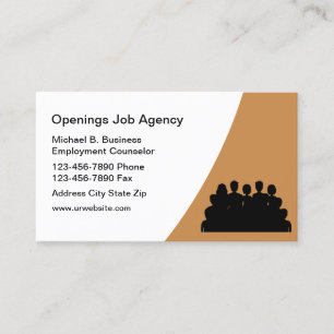 Cartes de visite pour agence de placement moderne
