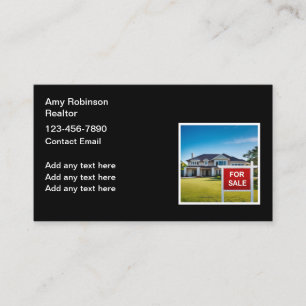 Cartes de visite pour agence immobilière avec pann