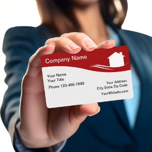 Cartes de visite pour agence immobilière de design
