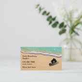 Cartes de visite pour agent immobilier de la plage (Debout devant)