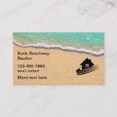 Cartes de visite pour agent immobilier de la plage (Devant)