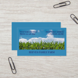 Cartes de visite pour agriculteur de maïs blé agri