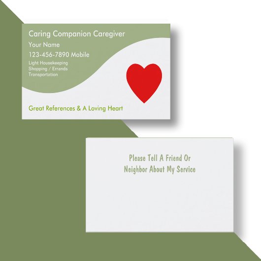 Cartes de visite pour aidants