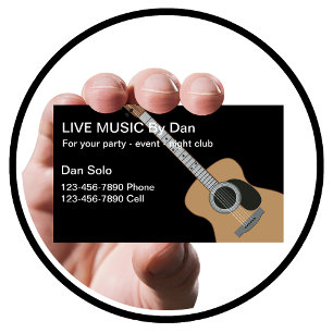 Cartes de visite pour animateur de guitare